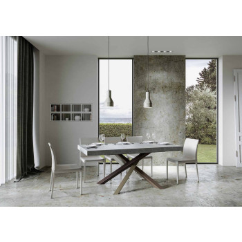 Volantis Color 4/C Table P.90 - Extendable table 160/264x90 cm Volantis white ash multicoloured legs 4/C