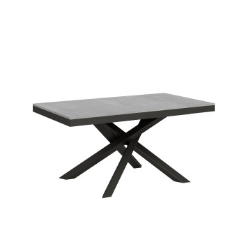 Volantis Evolution table with anthracite legs and frame D.90 - Extendable table 160/420x90 cm Volantis Evolution white ash with anthracite frame and legs