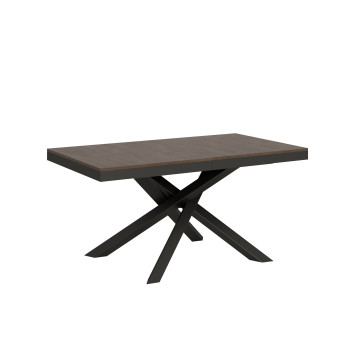 Volantis Evolution table with anthracite legs and frame D.90 - Extendable table 160/420x90 cm Volantis Evolution white ash with anthracite frame and legs