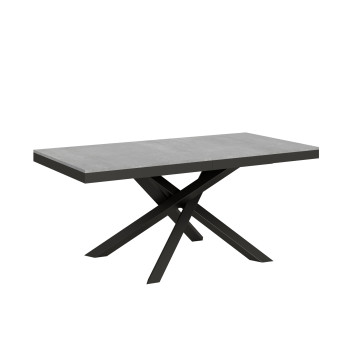 Volantis Evolution table with anthracite legs and frame D.90 - Extendable table 180/440x90 cm Volantis Evolution white ash with anthracite frame and legs
