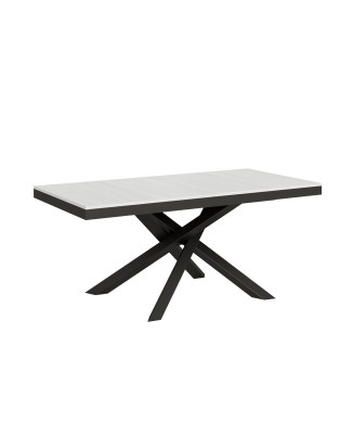 Volantis Evolution table with anthracite legs and frame D.90 - Extendable table 180/440x90 cm Volantis Evolution white ash with anthracite frame and legs