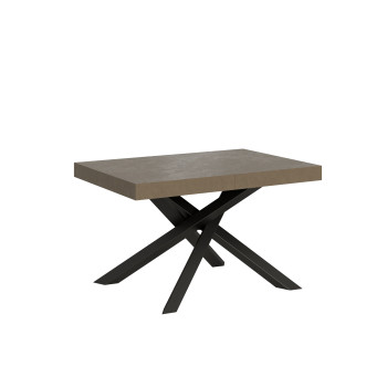 Volantis table with anthracite legs D.90 - Extendable table 120/380x90 cm Volantis white ash with anthracite legs