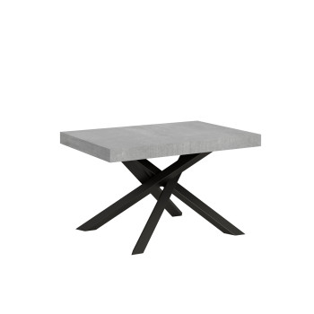 Volantis table with anthracite legs D.90 - Extendable table 140/244x90 cm Volantis white ash with anthracite legs