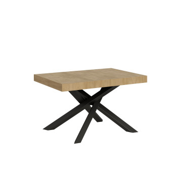 Volantis table with anthracite legs D.90 - Extendable table 140/400x90 cm Volantis white ash with anthracite legs