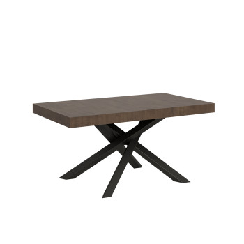 Volantis table with anthracite legs D.90 - Extendable table 160/420x90 cm Volantis white ash with anthracite legs