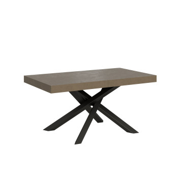 Volantis table with anthracite legs D.90 - Extendable table 160/420x90 cm Volantis white ash with anthracite legs
