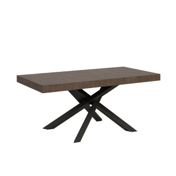 Volantis table with anthracite legs D.90 - Extendable table 180/284x90 cm Volantis white ash with anthracite legs