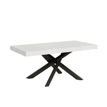 Volantis table with anthracite legs D.90 - Extendable table 180/284x90 cm Volantis white ash with anthracite legs