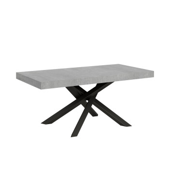 Volantis table with anthracite legs D.90 - Extendable table 200/460x90 cm Volantis white ash with anthracite legs