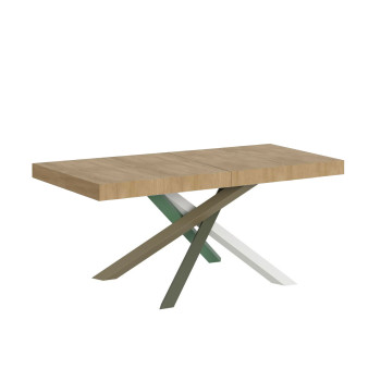 Volantis Premium Color 4/A table P.90 - Extendable table 120/224x90 cm Volantis Premium white ash multicolored legs 4/A