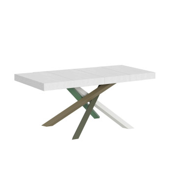 Volantis Premium Color 4/A table P.90 - Extendable table 120/224x90 cm Volantis Premium white ash multicolored legs 4/A