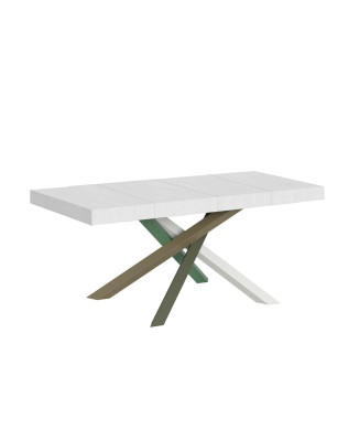 Volantis Premium Color 4/A table P.90 - Extendable table 130/390x90 cm Volantis Premium white ash multicolored legs 4/A