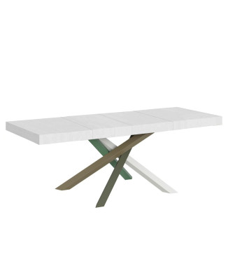 Volantis Premium Color 4/A table P.90 - Extendable table 200/304x90 cm Volantis Premium white ash multicolored legs 4/A