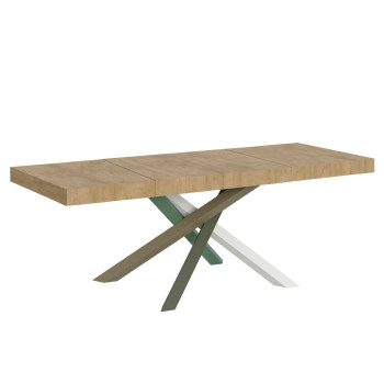 Volantis Premium Color 4/A table P.90 - Extendable table 200/460x90 cm Volantis Premium white ash multicolored legs 4/A