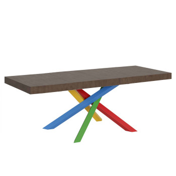 Volantis Premium Color 4/B table P.90 - Extendable table 180/284x90 cm Volantis Premium white ash multicolored legs 4/B