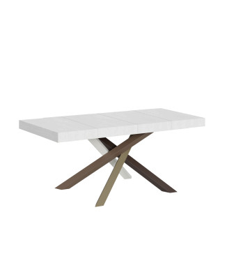 Volantis Premium Color 4/C table P.90 - Extendable table 130/234x90 cm Volantis Premium white ash multicolored legs 4/C