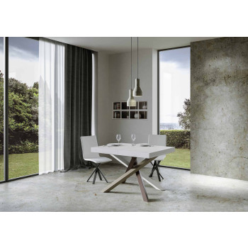 Volantis Premium Color 4/C table P.90 - Extendable table 130/390x90 cm Volantis Premium white ash multicolored legs 4/C