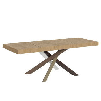 Volantis Premium Color 4/C table P.90 - Extendable table 180/284x90 cm Volantis Premium white ash multicolored legs 4/C