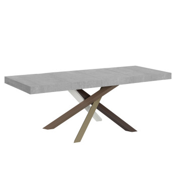 Volantis Premium Color 4/C table P.90 - Extendable table 200/460x90 cm Volantis Premium white ash multicolored legs 4/C