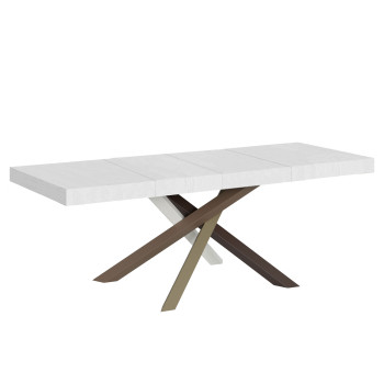 Volantis Premium Color 4/C table P.90 - Extendable table 200/460x90 cm Volantis Premium white ash multicolored legs 4/C