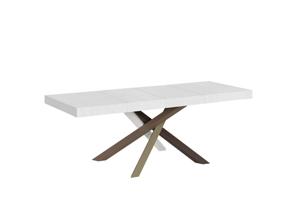 Volantis Premium Color 4/C table P.90 - Extendable table 200/460x90 cm Volantis Premium white ash multicolored legs 4/C