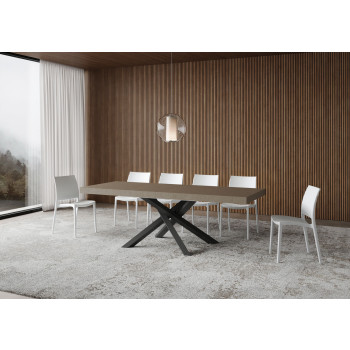 Volantis Premium table anthracite legs P.90 - Extendable table 120/224x90 cm Volantis Premium white ash anthracite legs