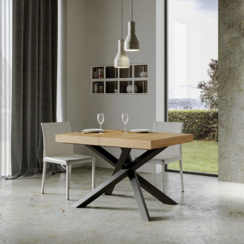 Volantis Premium table anthracite legs P.90 - Extendable table 120/380x90 cm Volantis Premium white ash anthracite legs