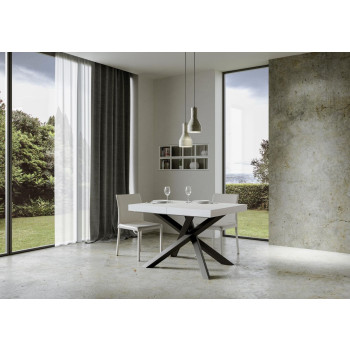 Volantis Premium table anthracite legs P.90 - Extendable table 130/234x90 cm Volantis Premium white ash anthracite legs