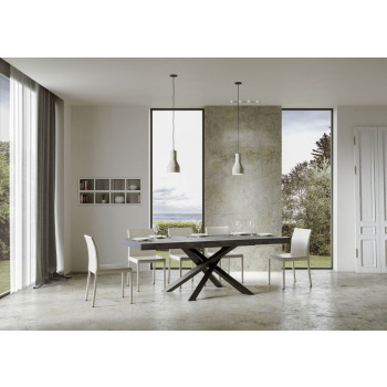 Volantis Premium table anthracite legs P.90 - Extendable table 140/244x90 cm Volantis Premium white ash anthracite legs