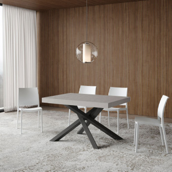 Volantis Premium table anthracite legs P.90 - Extendable table 140/244x90 cm Volantis Premium white ash anthracite legs