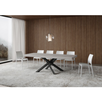 Volantis Premium table anthracite legs P.90 - Extendable table 140/244x90 cm Volantis Premium white ash anthracite legs
