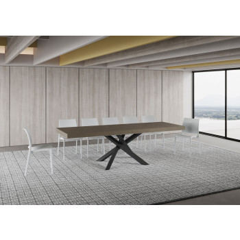 Volantis Premium table anthracite legs P.90 - Extendable table 160/264x90 cm Volantis Premium white ash anthracite legs