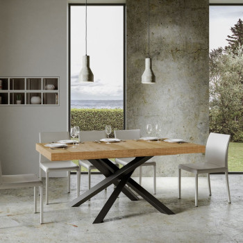 Volantis Premium table anthracite legs P.90 - Extendable table 160/264x90 cm Volantis Premium white ash anthracite legs
