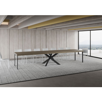 Volantis Premium table anthracite legs P.90 - Extendable table 160/420x90 cm Volantis Premium white ash anthracite legs