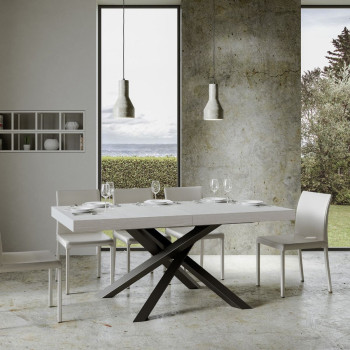 Volantis Premium table anthracite legs P.90 - Extendable table 180/440x90 cm Volantis Premium white ash anthracite legs