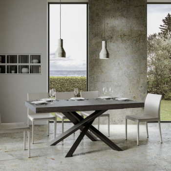 Volantis Premium table anthracite legs P.90 - Extendable table 200/304x90 cm Volantis Premium white ash anthracite legs
