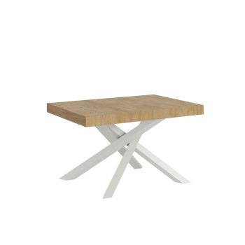 Volantis Premium table with white legs D.90 - Extendable table 120/224x90 cm Volantis Premium white ash with white legs