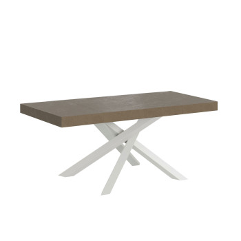 Volantis Premium table with white legs D.90 - Extendable table 120/380x90 cm Volantis Premium white ash with white legs