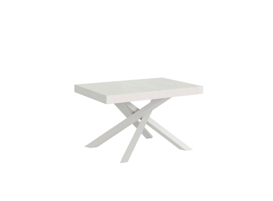 Volantis Premium table with white legs D.90 - Extendable table 140/244x90 cm Volantis Premium white ash with white legs