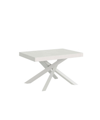 Volantis Premium table with white legs D.90 - Extendable table 140/400x90 cm Volantis Premium white ash with white legs