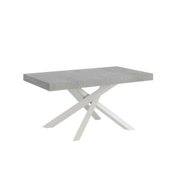 Volantis Premium table with white legs D.90 - Extendable table 160/420x90 cm Volantis Premium white ash with white legs