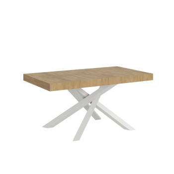 Volantis Premium table with white legs D.90 - Extendable table 200/460x90 cm Volantis Premium white ash with white legs