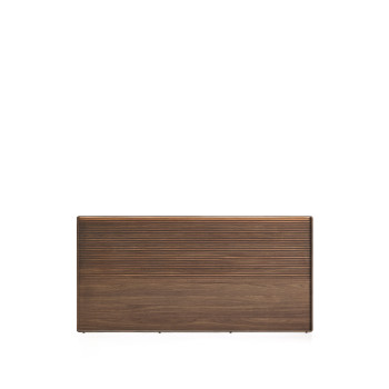 Norlen headboard in walnut veneer with dark finish and LED light for beds up to 180 cm FSC Mix Credit