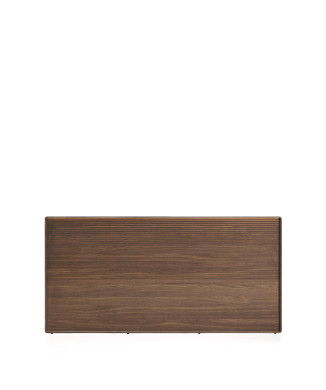 Norlen headboard in walnut veneer with dark finish and LED light for beds up to 180 cm FSC Mix Credit