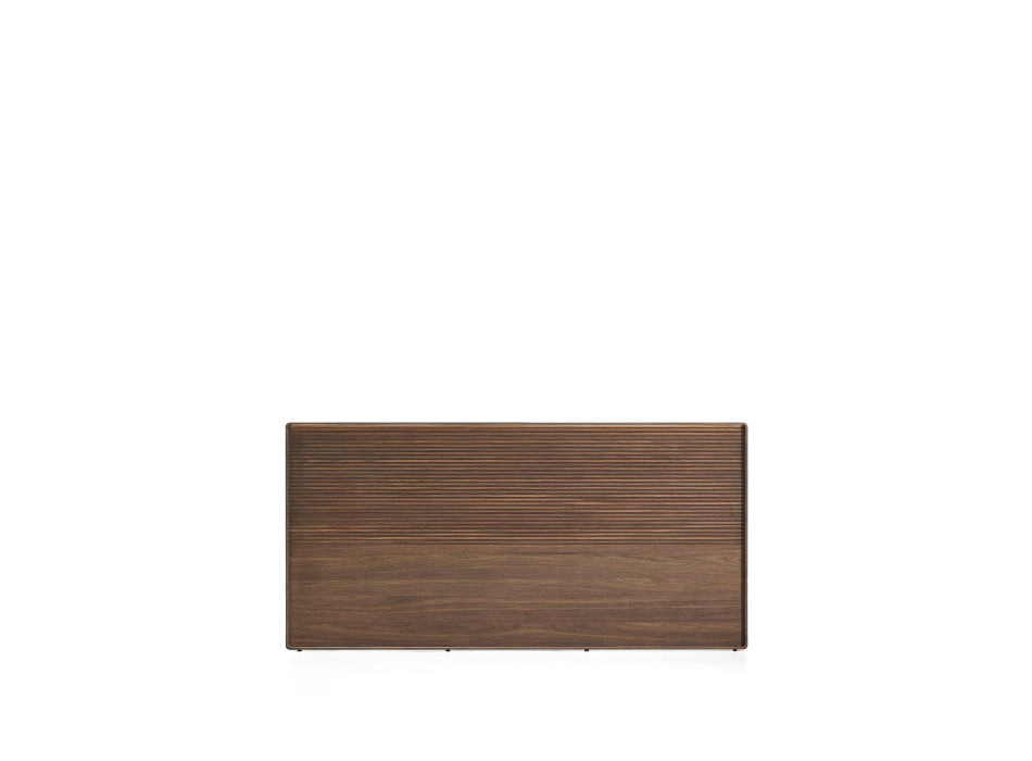 Norlen headboard in walnut veneer with dark finish and LED light for beds up to 180 cm FSC Mix Credit