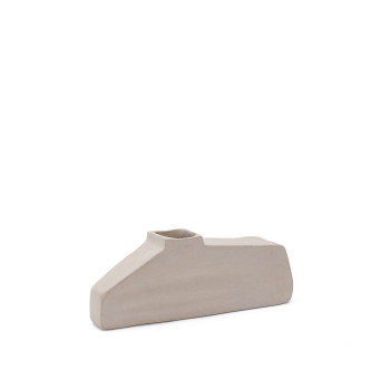 Lahara 16cm grey papier-mâché vase