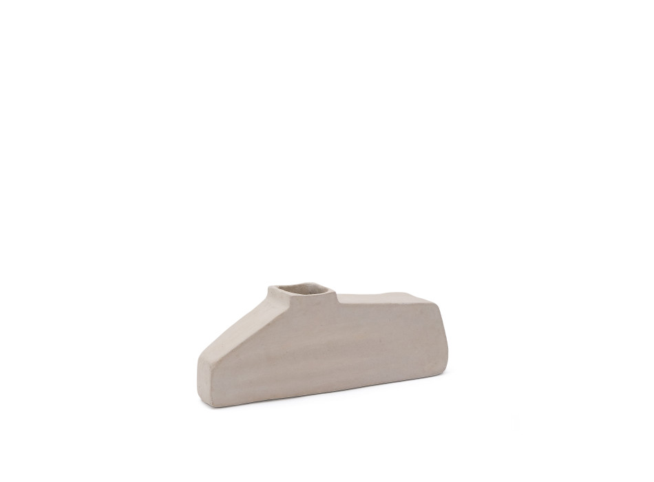 Lahara 16cm grey papier-mâché vase