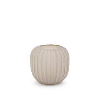 Lumia beige glass vase 27 cm