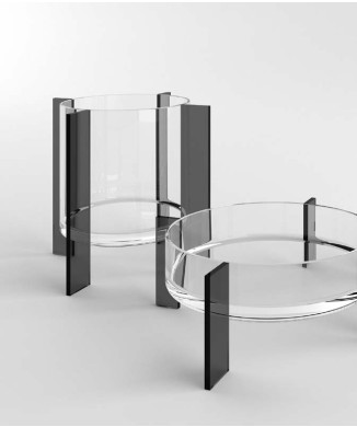 Glass vase FLY round (S) ADRIANI & ROSSI