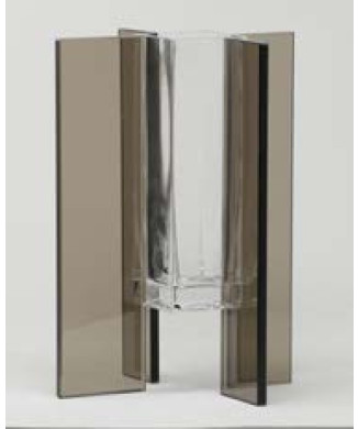 Glass vase FLY SQUARE m ADRIANI & ROSSI
